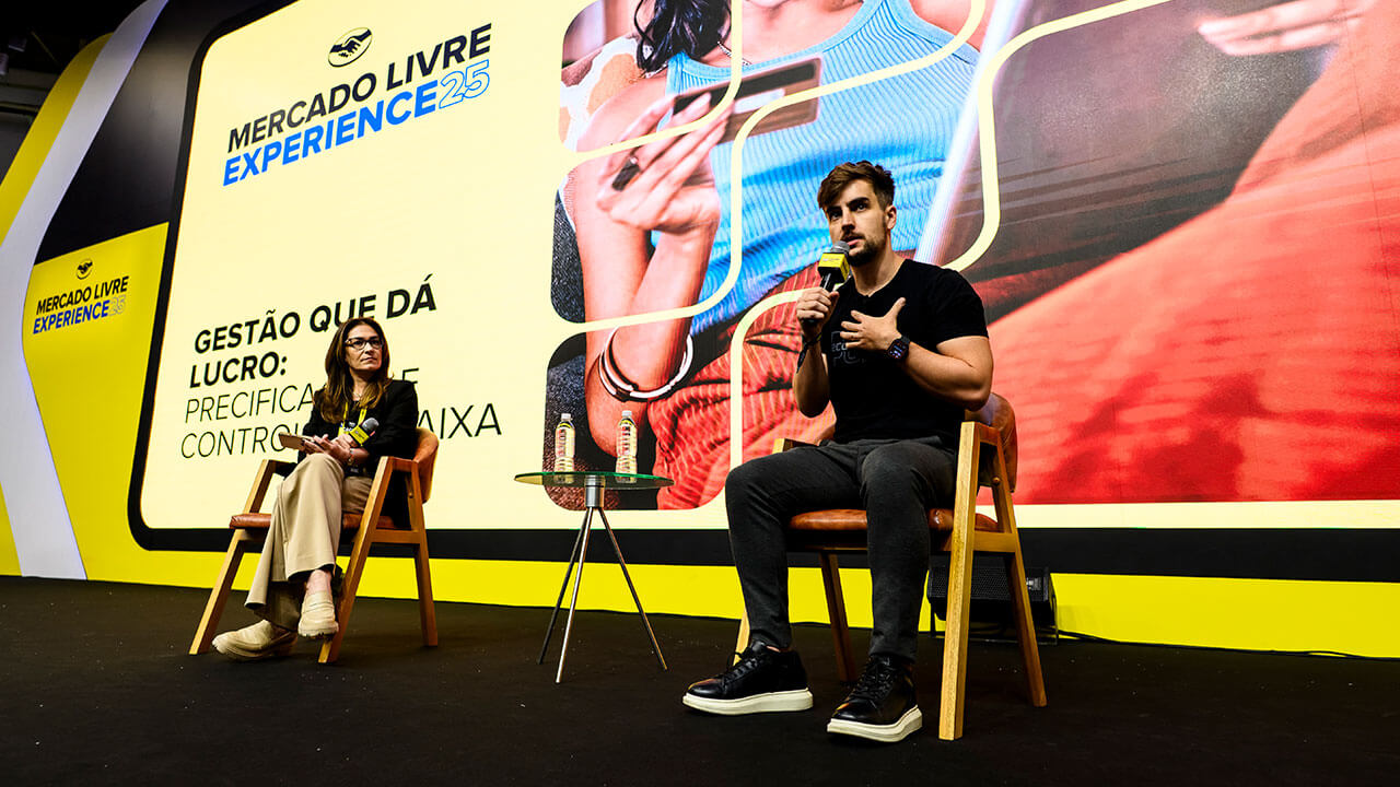 Painel no palco do Mercado Livre Experience 25