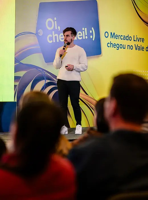 Palestra em evento do Mercado Livre